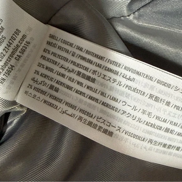 Abercrombie & Fitch Dad Coat Size Large Petite - Picture 10 of 10